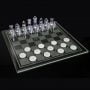 Chest and Checkers glass game set