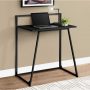 black business table with laptop