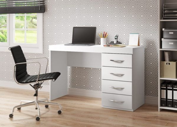 White Computer Desk and chair