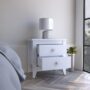 White nightstand with lamp Shopro Trinidad