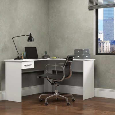 White L-Shape office/ Computer Desk
