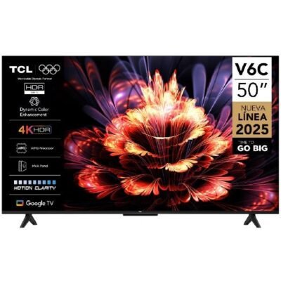 TCL 50″ V6C Series 4K UHD QLED Google TV – 50V6C-A | Smart HDR & Dolby Audio