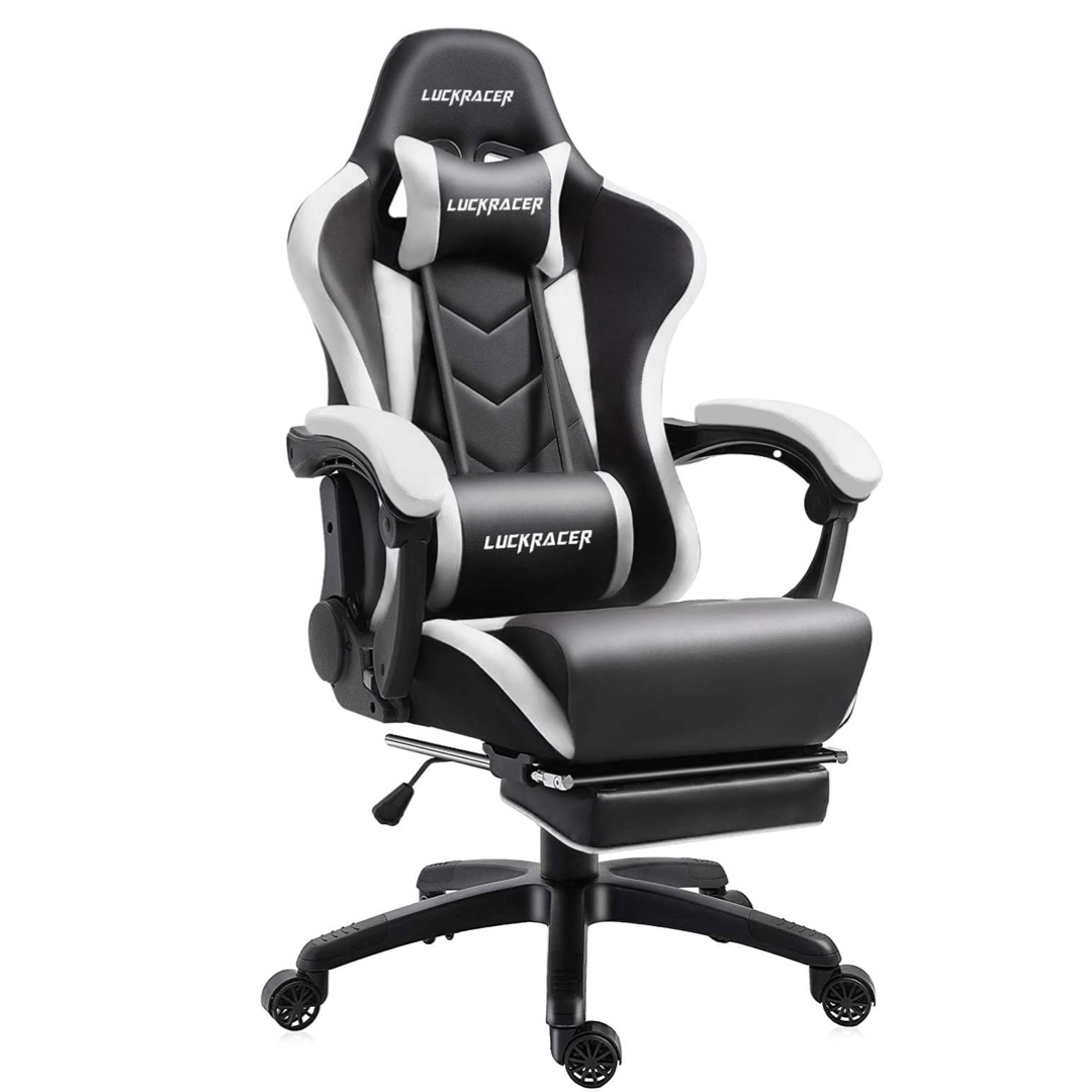gaming chair white and black