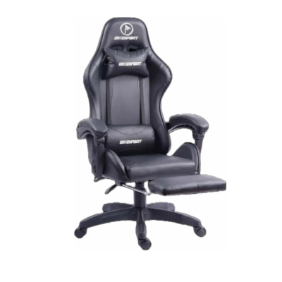Black GAMING CHAIR SERIES CP1550 WITH FOOTREST- CP1550BL