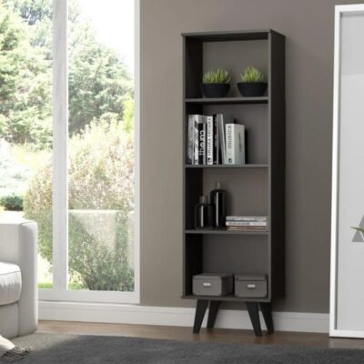 4 Tier Black Multipurpose Book Shelf (office or home)