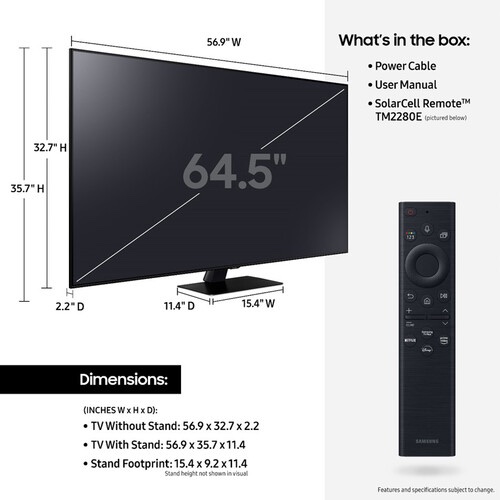 SAMSUNG 65-Inch Class QLED 4K UHD Direct Full Array Quantum HDR 8X Smart TV (QN65Q80BAFXZA, 2022 Model)