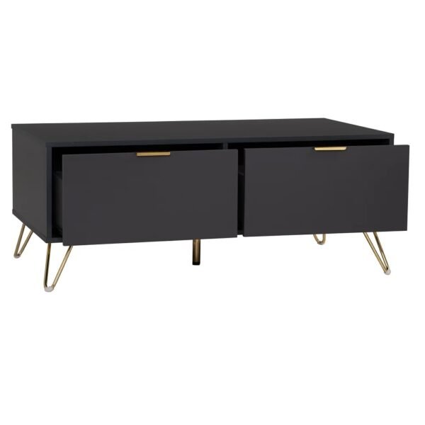 Shopro Black and Gold Modernize Coffee Table