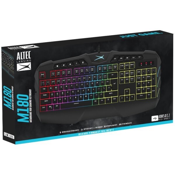 ALTEC LANSING GAMING RGB MULTICOLOUR LED BACKLIGHTING KEYBOARD