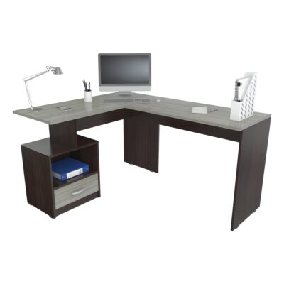 L-SHAPED WORK STATION WENGUE/HUMO