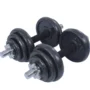 15KG/33lbs Coated Dumbbell Set. String with Rubber Grips - ON SALE