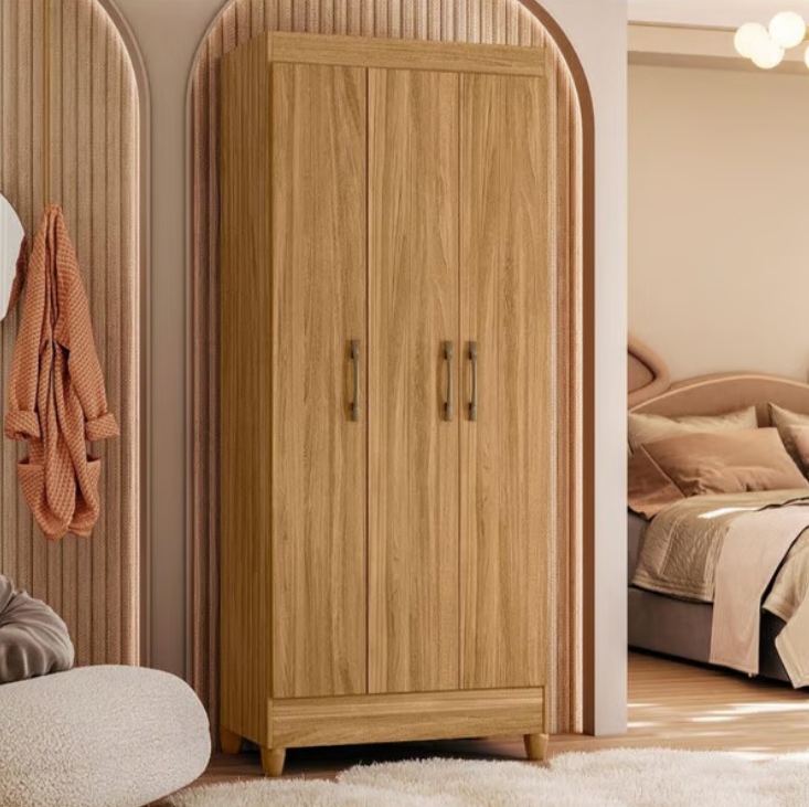 Lyton 3 Door Wardrobe- Almond Wardrobes in Trinidad at Shopro at Shopro Trinidad