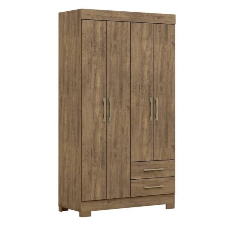 Shopro Scotland Brown 4 door/2 drawer Wardrobe