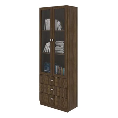 Multifunctional Bookcase with Glass Doors