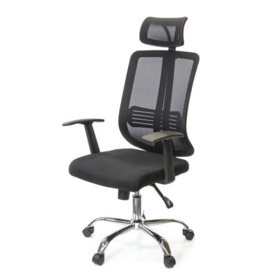 Black Mesh Opal Pro silver Legs Office Chair