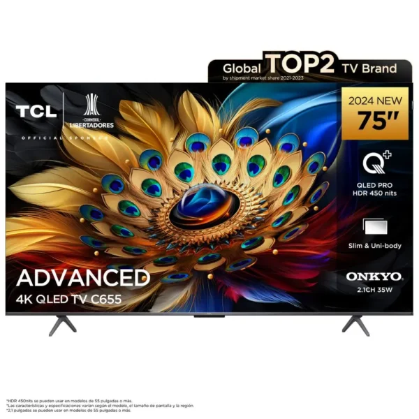 TCL 65” 4K QLED Smart TV