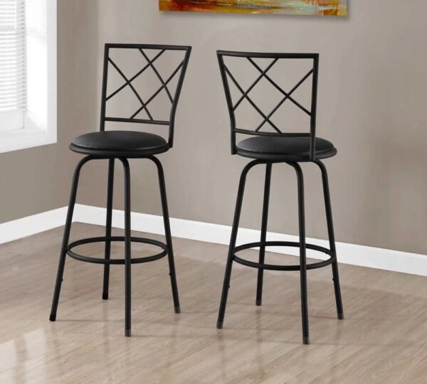 Black Swivel Barstool Chairs – $545 Each