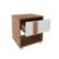 Quattro Brown Nightstand Walnut White