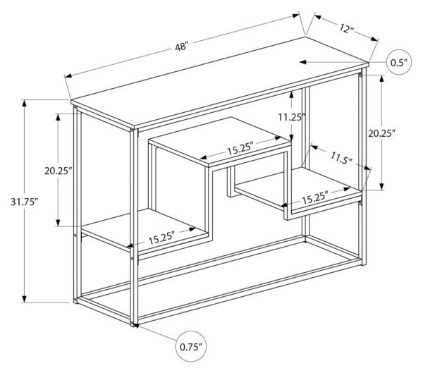 Expresso Side Console Table