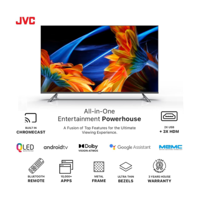 JVC 75-Inch 4K QLED UHD Smart Google TV – Ultimate Home Entertainment Experience