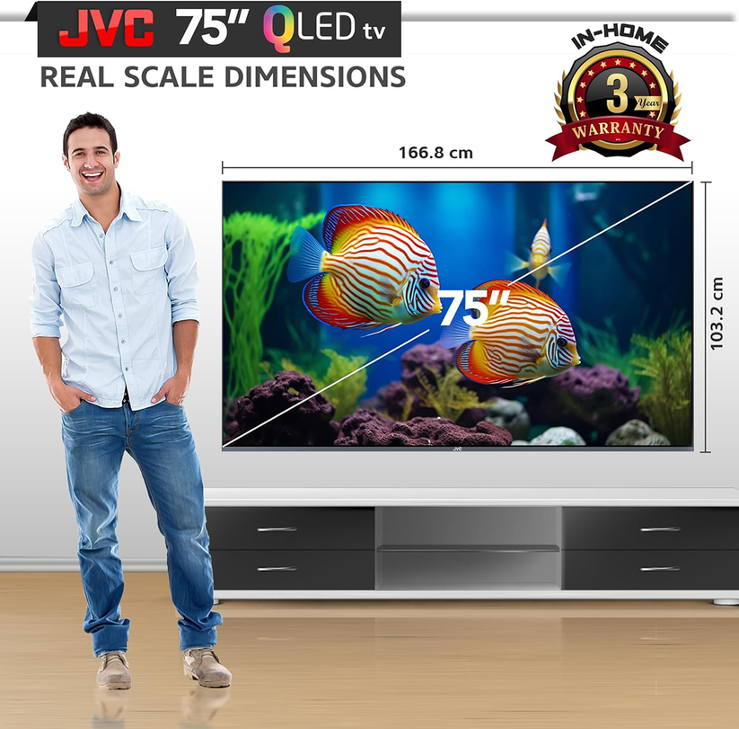 JVC 75″ QD Mini LED 4K Google TV – LT-75KM958 Smart TV at Shopro Trinidad