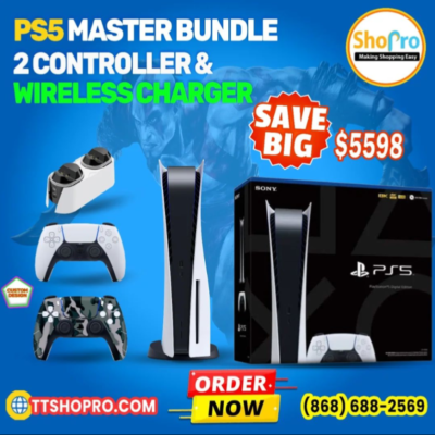 PS5 Master Bundle 2 Controller and Wireless Charger Set.