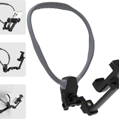 Neck Mount for Cell Phone,Anti-Shake Strap, Hands Free POV/Vlog Chest Phone Holder for Recording, Compatible with iPhone Andriod