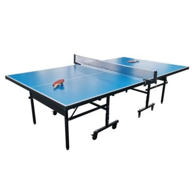 Kirin Sports Ping-Pong Table – Easy to Transport with Lockable Wheels, Roll-Up Net