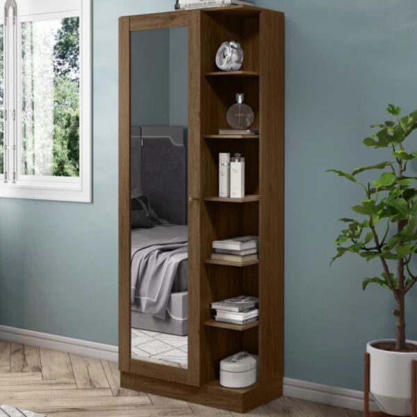 Duetto Shoe Cabinet – Elegant Storage with a Full-Length Mirror