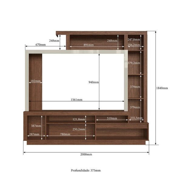 Century Entertainment Unit ES600, perfect for modern living rooms, fitting up to 65” TVs in Trinidad.