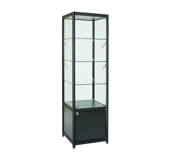 Premium Square Tower Glass Display – Elevate Your Showcase! Commercial Unit.