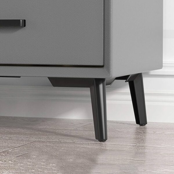 Andes Exquisite 2-Drawer Bedside Table – Modern PU Leather Nightstand with Metal Accents Copy