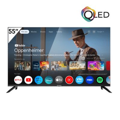 AIWA 55″ QLED 4K Smart TV – Google TV, Dolby Vision & Frameless Design
