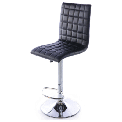 Inspiron Adjustable Bar Stool Set – Chrome Finish, Leatherette Upholstery