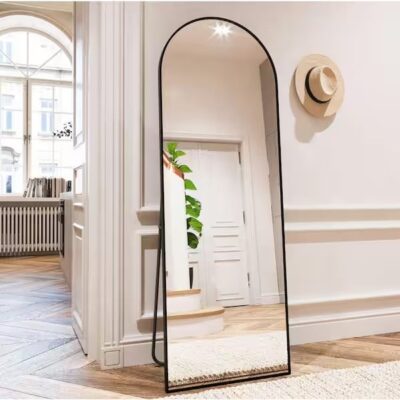 Black Large Arched Full Length Mirror – 25.5″ x 66.5″