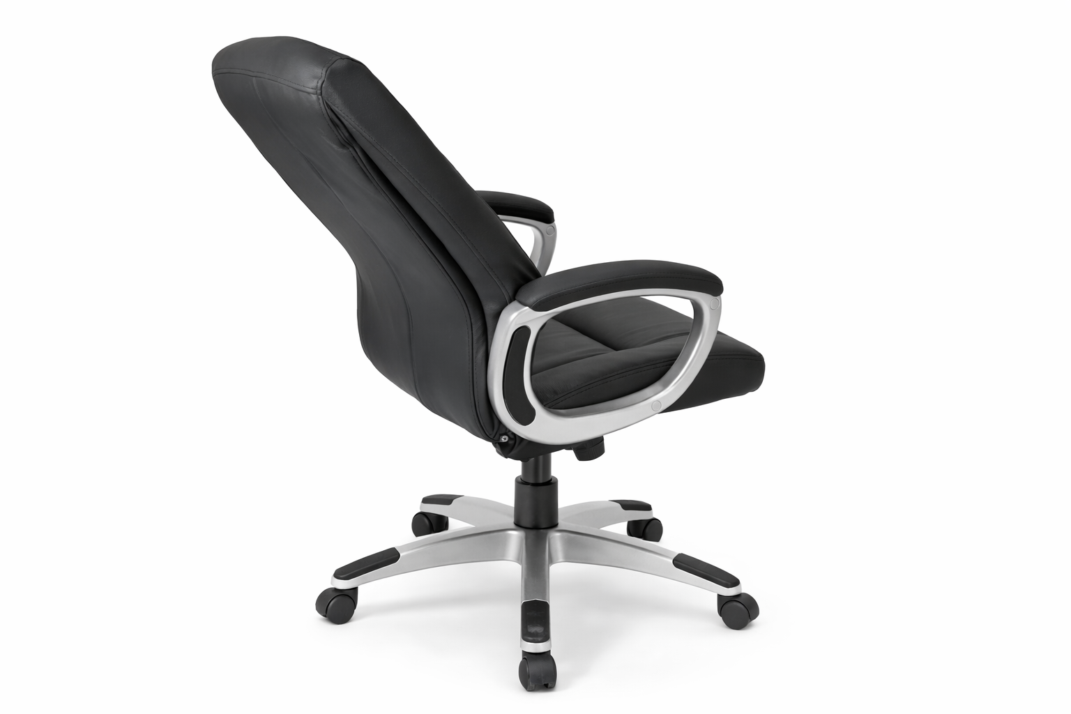2025/07/1000404262.png Black Executive Office Chair – Adjustable Height, Leatherette Manager Chair with Armrests