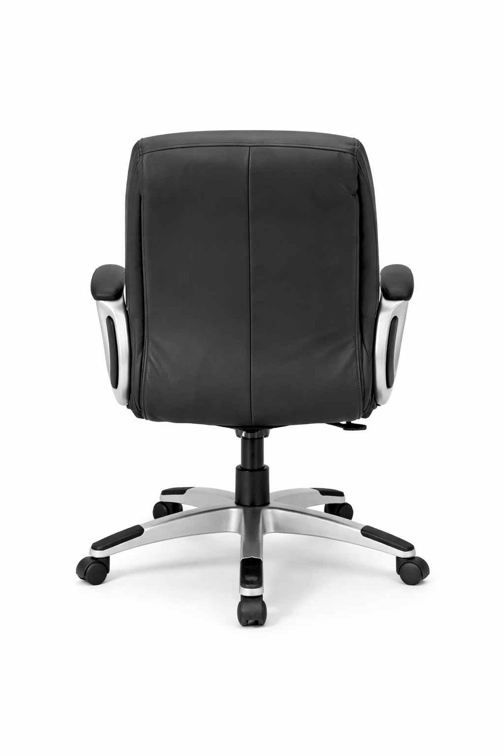 2025/07/1000404263.png Black Executive Office Chair – Adjustable Height, Leatherette Manager Chair with Armrests
