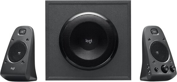 Logitech Z625 2.1 THX Certified Desktop Speaker System – Powerful 400W Surround Sound with Deep Bass