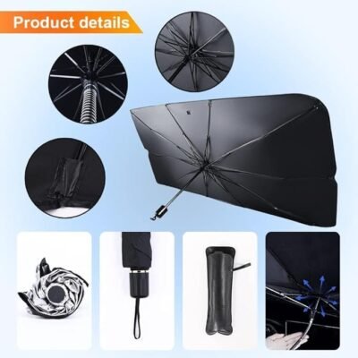 CARSUN Umbrella Windshield Sun Visor – UV Protection for SUVs & Vans | Blocks 98% Sun & Heat