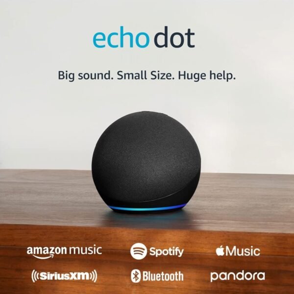 Amazon Echo Dot (5th Gen, 2022) – Charcoal | Smart Speaker with Alexa