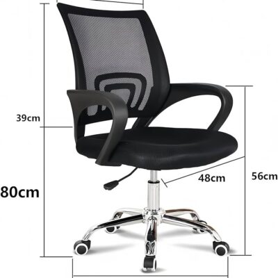 1-Seater Mesh Office Chair with Armrests | Ergonomic Comfort for Work & Study – Shopro Trinidad