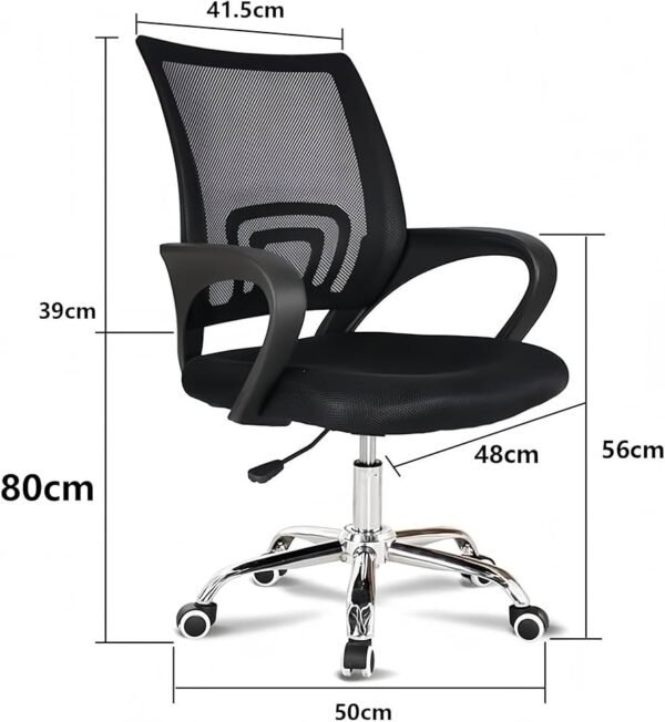 1-Seater Mesh Office Chair with Armrests | Ergonomic Comfort for Work & Study – Shopro Trinidad