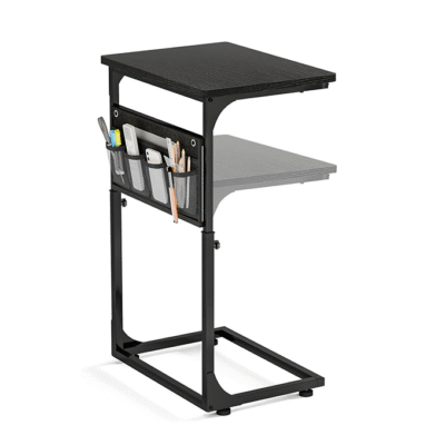 Fixwal Adjustable C-Shaped Side Table with Storage – Perfect for Couch, Bed & Office