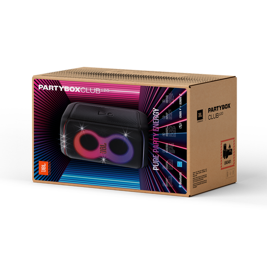 JBL PartyBox Club 120 – 160W Portable Bluetooth Party Speaker with Light Show, Mic & Guitar Inputs, IPX4 Splash-Proof, 12H Battery