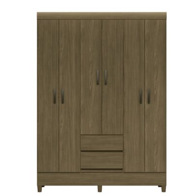 Almond 6 Door Wardrobe – Almond Finish