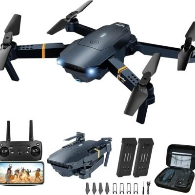 E58 Foldable Drone with 1080P HD Camera – FPV Quadcopter for Adults & Kids, 2 Batteries + Carrying Case