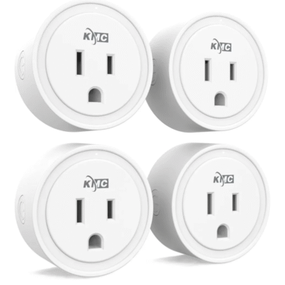 KMC Smart Plug Mini 4-Pack – Wi-Fi Smart Outlets for Alexa & Google Home