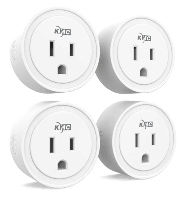 KMC Smart Plug Mini 4-Pack – Wi-Fi Smart Outlets for Alexa & Google Home