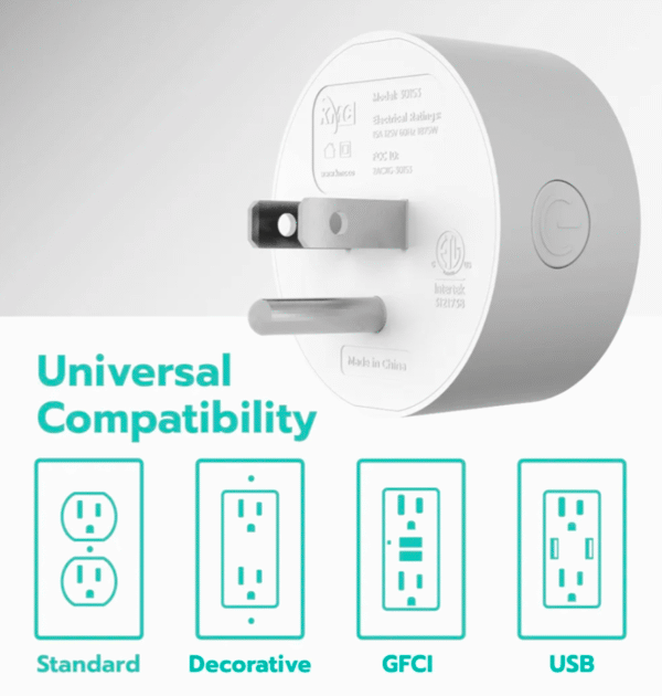 KMC Smart Plug Mini 4-Pack – Wi-Fi Smart Outlets for Alexa & Google Home