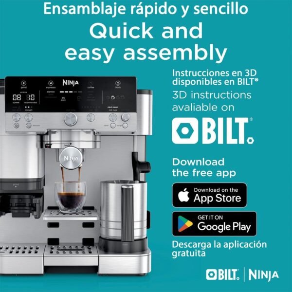 Ninja Luxe Cafe Premier Series 3-in-1 Espresso Machine – Smart Home Barista System