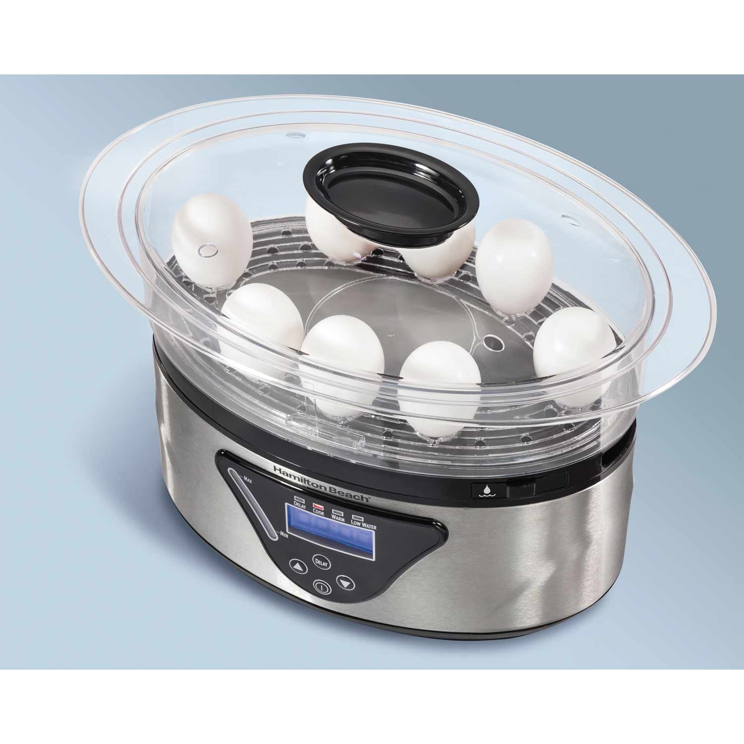 Hamilton Beach Digital Food Steamer – 2-Tier 5.2L Black Stainless Steel